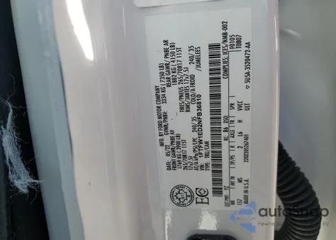 2022 Ford F150 Supercrew z USA, uszkodzony, nr VIN 1FTFW1ED2NFB36810